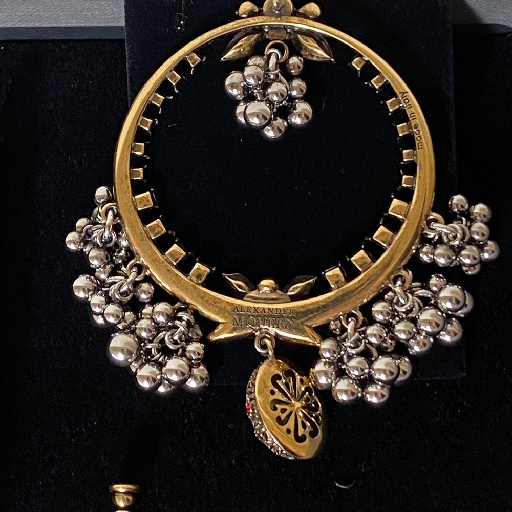 Alexander McQueen Gold Plated Swarovski Runway Earrings - Picture 13 of 15